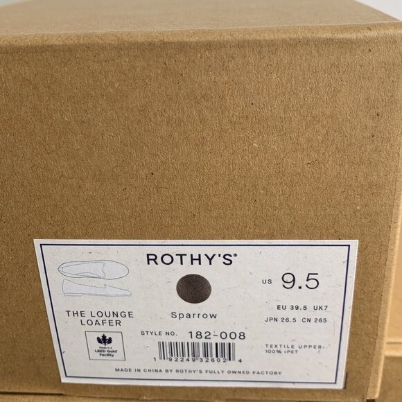 Rothy's Slip-On The Lounge Loafer in Sparrow Women's Size 9.5 NWB - Picture 7 of 8